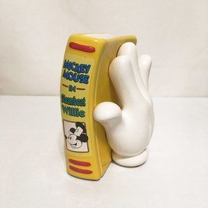 Disney Mickey Mouse / Steamboat Willie White Glove Hand Ceramic Bookend